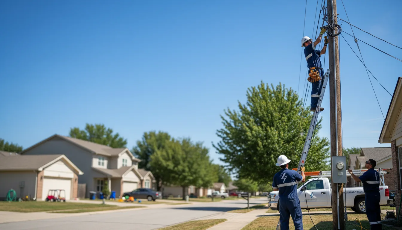 Residential electrician providing installation services in Houston, PA